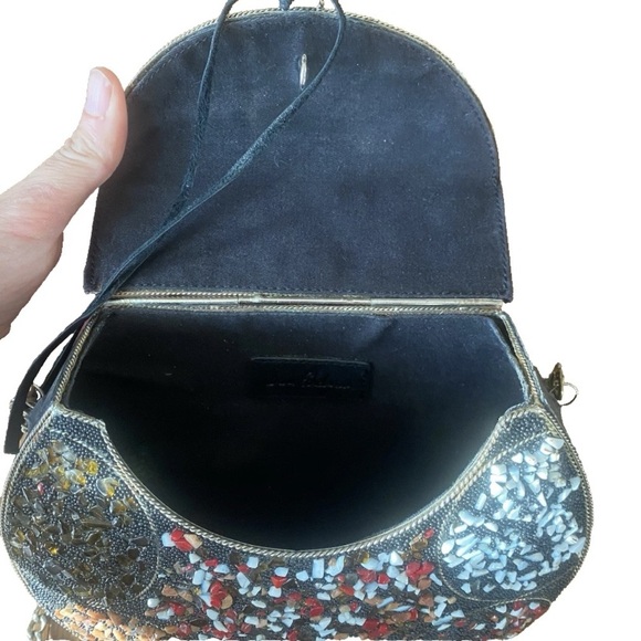 SAM EDELMAN Aria Mini Circle Handbag Hard Shell Chain Strap - Picture 5 of 7